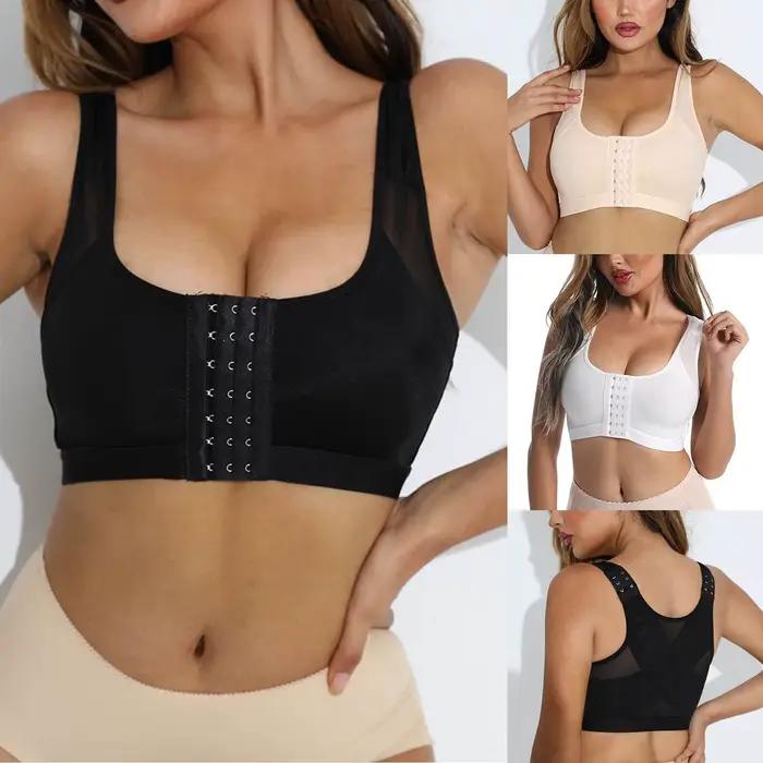 Soutien-gorge à fermeture frontale réglable pour femmes, débardeur à Compression fine, gaine amincissante, anneau Non en acier, sous-vêtements de sport respirants, gilet