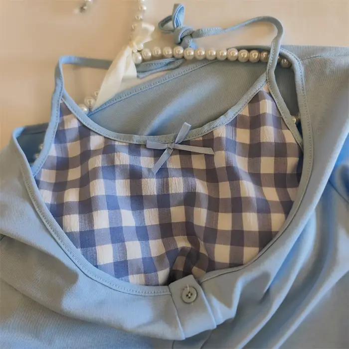 Pyjama femme printemps automne hiver nouveau pantalon à manches longues ensemble coussin de poitrine coréen coton