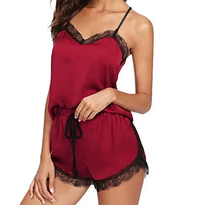 Ensemble de pyjama en satin pour femmes