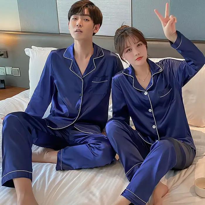 Pyjama à manches longues pour hommes et femmes