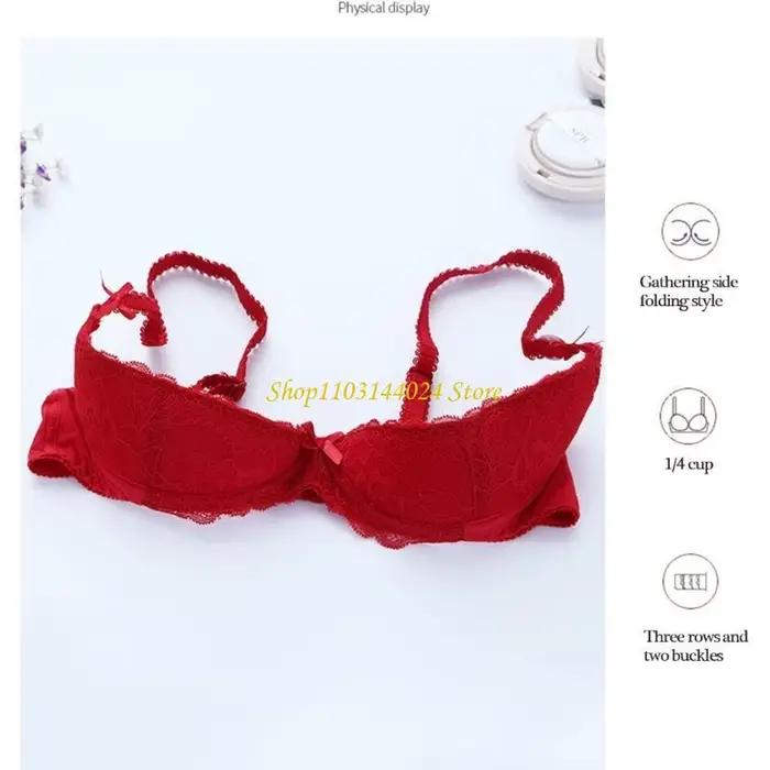 Soutien-gorge Balconette pour femmes avec effet Push Up 1/4 tasse