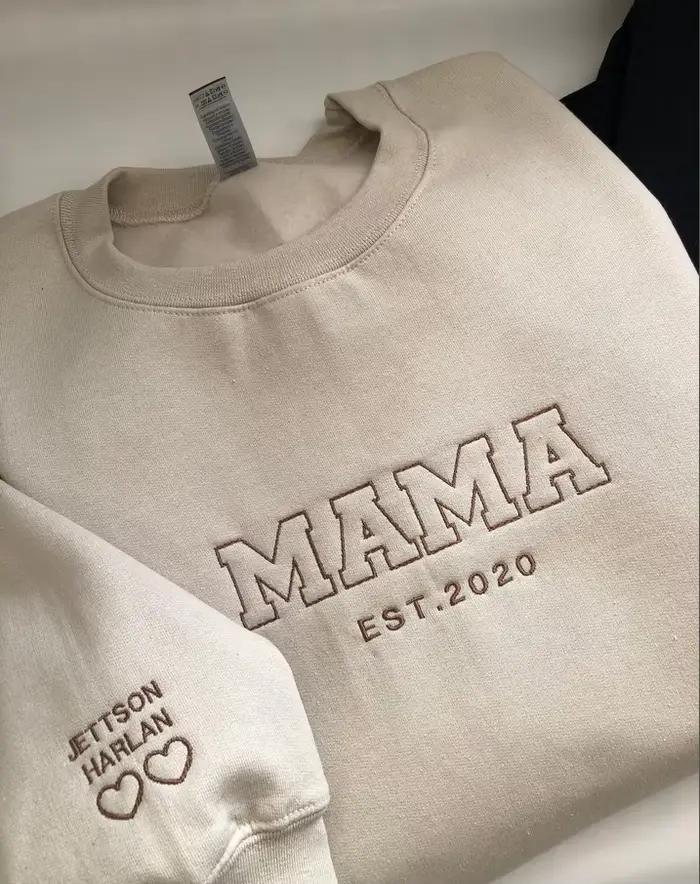 Sweat-shirt PAPA personnalisé, sweat-shirt papa brodé, sweat-shirt à manches personnalisé, pour lui, cadeau pour papa, cadeau pour grand-père