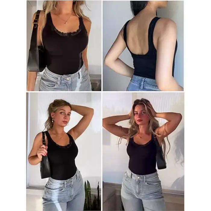 GUUDIA débardeur body dentelle col carré Shapewear