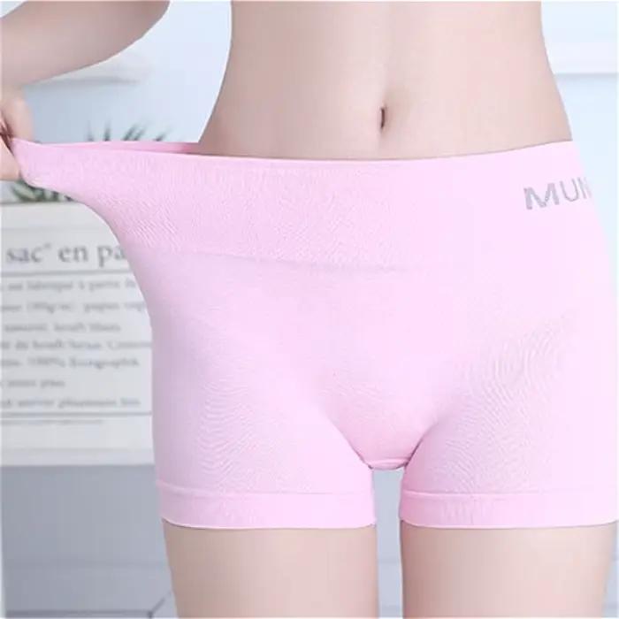 Boxer slips boyshorts en polyester tricoté pour femmes occasionnels et quotidiens en couleur beige bleu brun gris gris foncé noir vert