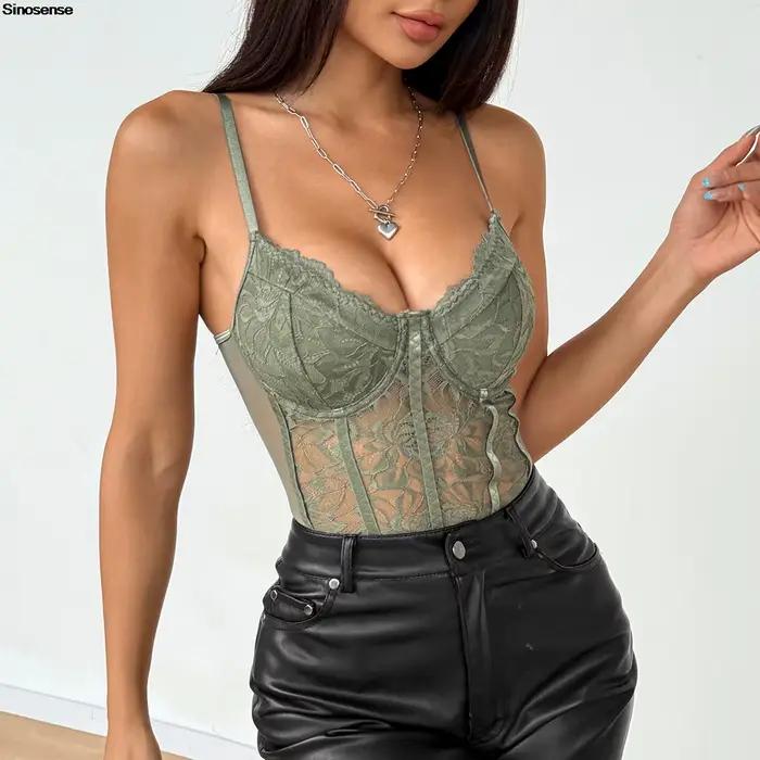 Body Corset en dentelle florale pour femmes