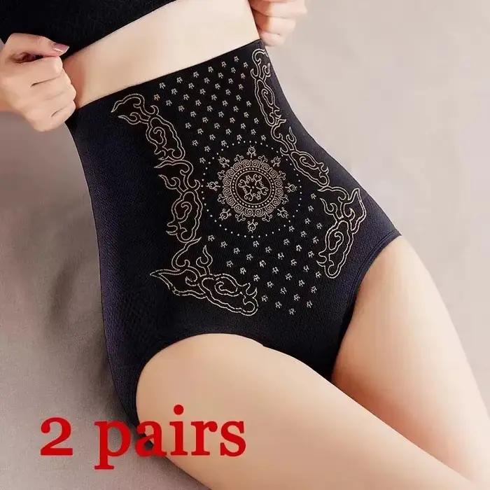 Clearance_2 pièces pour femmes Sexy coupe ajustée portant des sous-vêtements de musculation abdominale brûlante pour les femmes Sexy taille haute façonnant sous