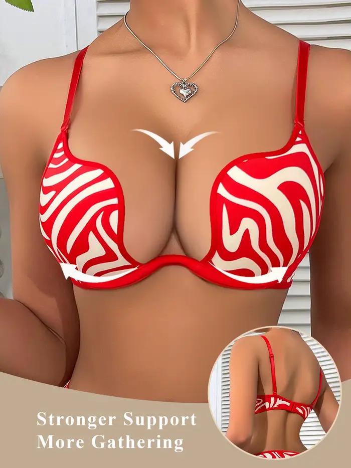 Soutien-gorge plongeant en U profond pour femmes