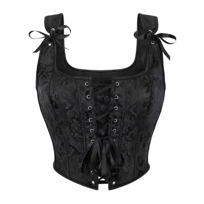 Corset gothique avec bretelles débardeur à lacets Vintage Bustier Steampunk Korsett Shapewear femmes Sexy Corselet Feminino