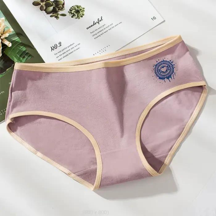 Culotte en coton taille moyenne pour femme