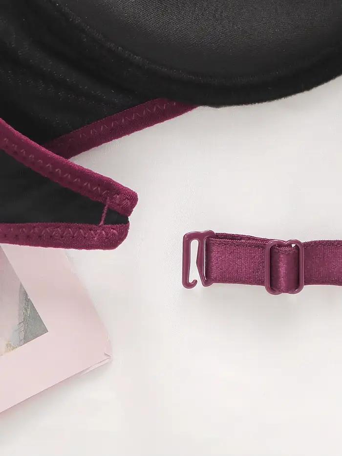 Soutien-gorge sexy papillon brodé suspendu au cou pour femme avec anneau en acier rassemblement push up confortable