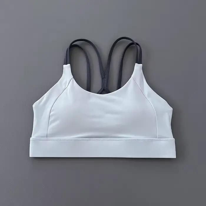 Soutien-gorge de sport à fort impact pour femme : haut intégré avec soutien Lockdown pour la course/yoga avec compression Racerback