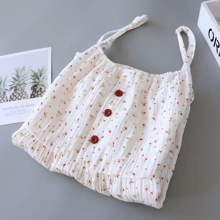 Nouvelle Robe de Nuit Longue à Imprimé Floral pour Femme