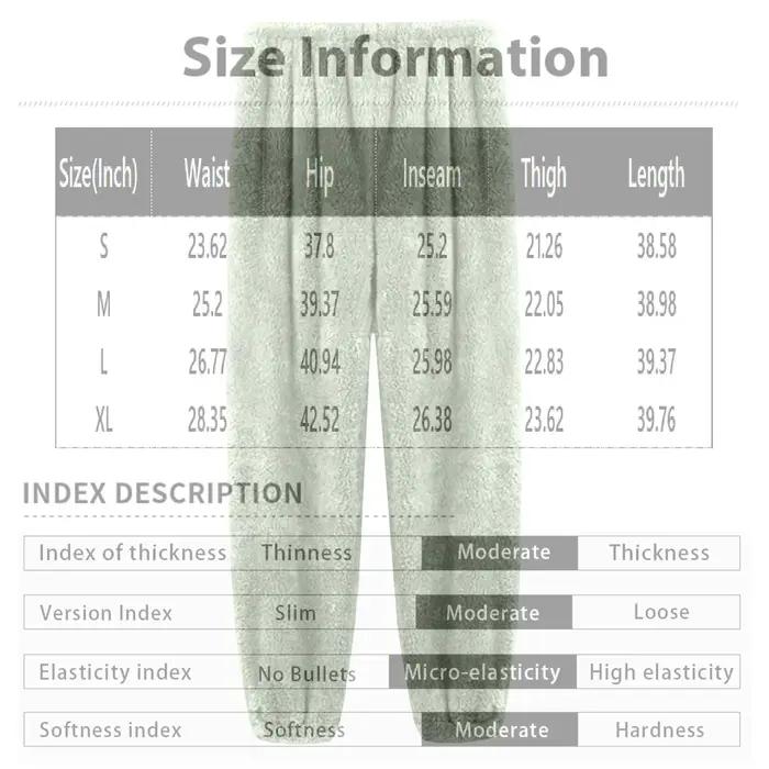 Femmes velours pyjama pantalon taille élastique maison décontracté chaud laine