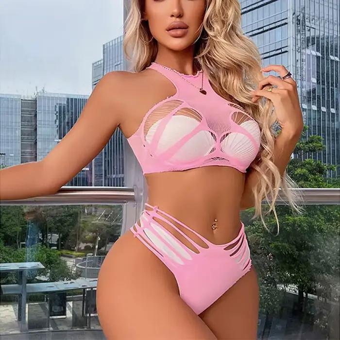 Rouge chaud vêtements de nuit sexy érotique sexe chemise