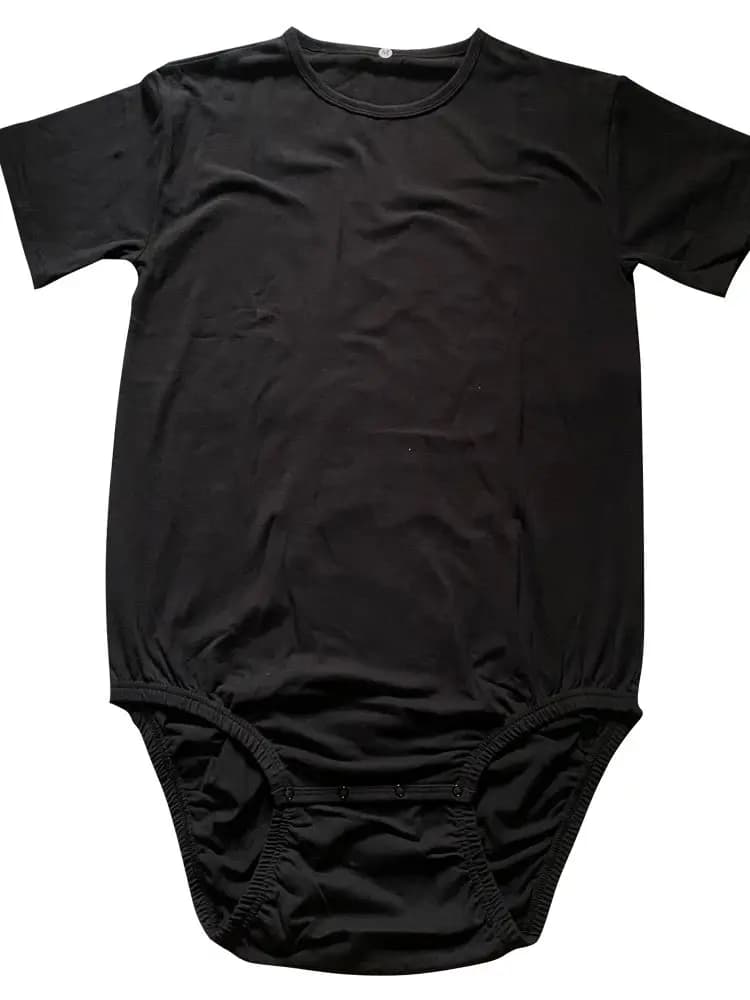 Pyjama Onesie pour bébé adulte, couleur unie, entrejambe à pression, body ABDL