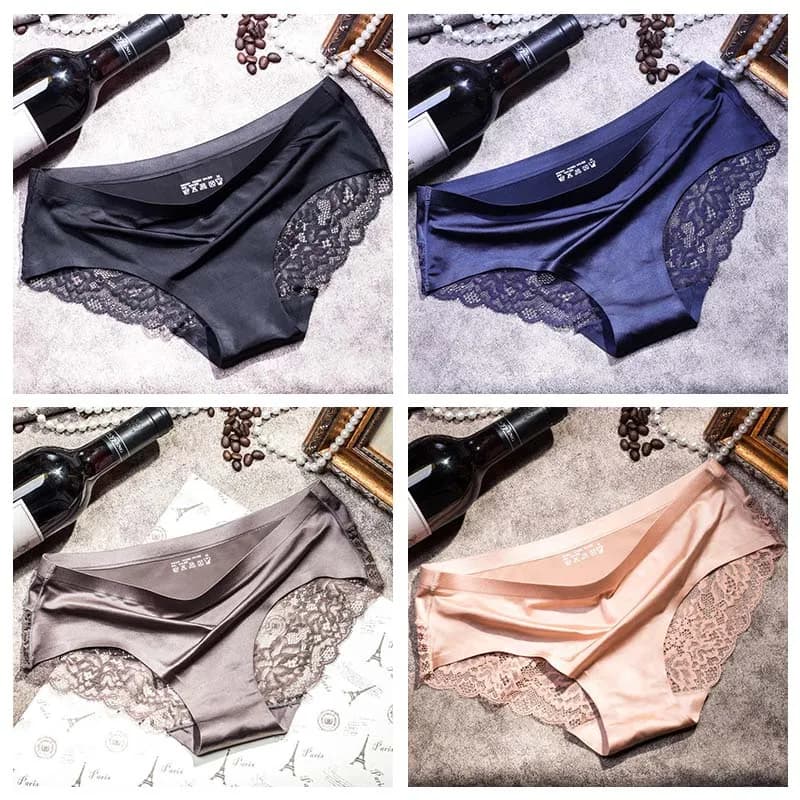 TEXIWAS 4 pièces/lot culottes en dentelle femmes sans couture dames sous-vêtements slips en dentelle