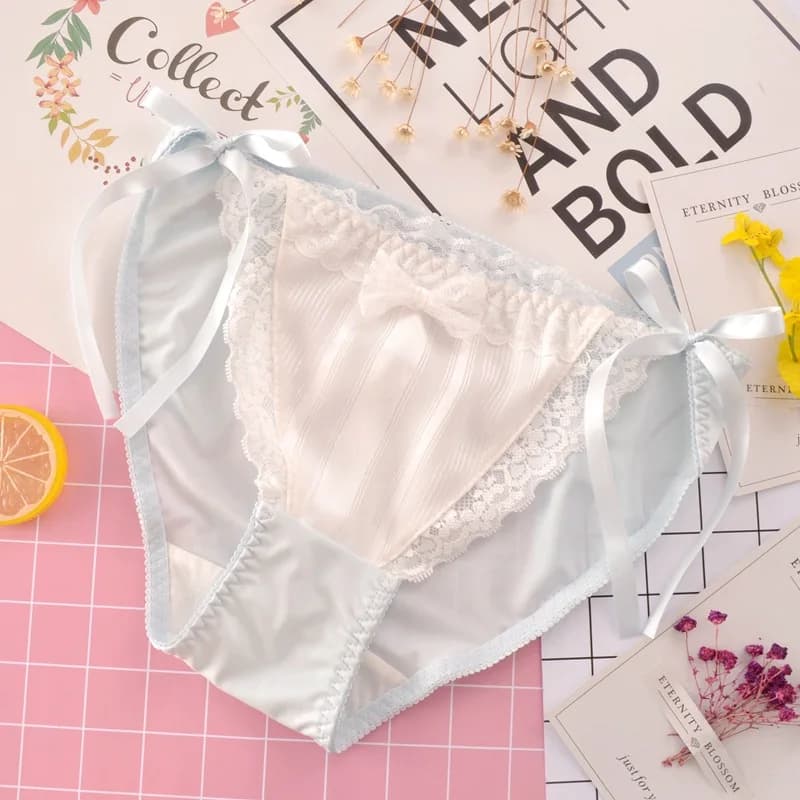 Culotte en dentelle de style japonais pour filles, sous-vêtements taille basse, doux, sexy, mignon,