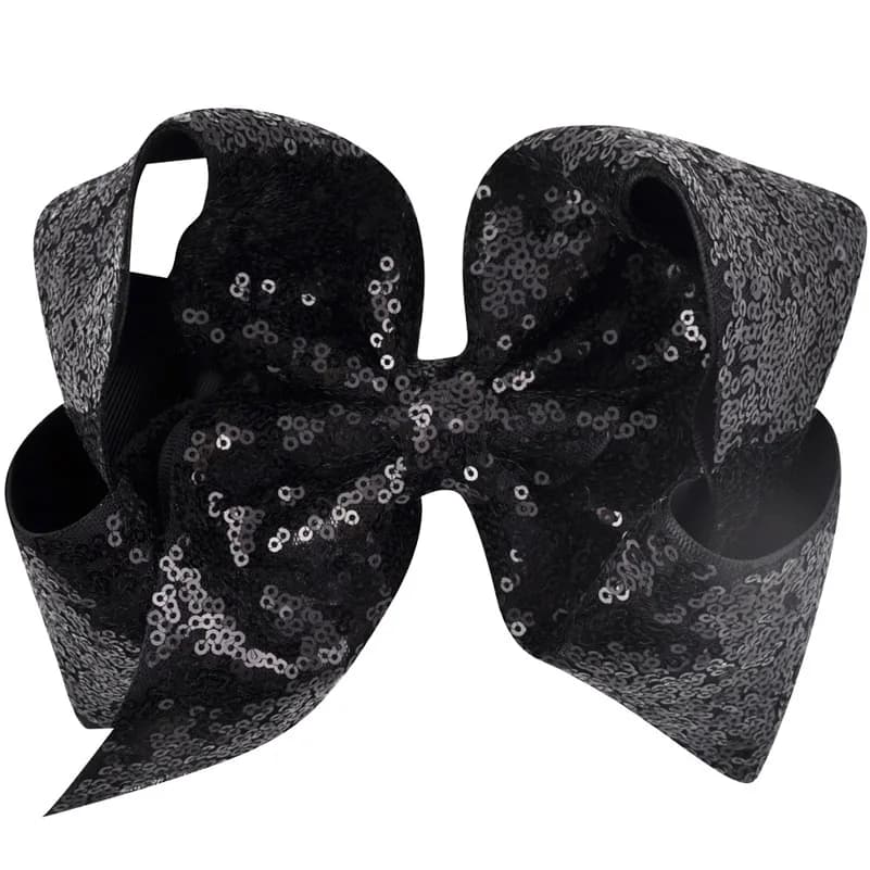 29 couleurs 8 pouces grand arc-en-ciel grand noeud de cheveux paillettes ruban Hairgrips avec pinces
