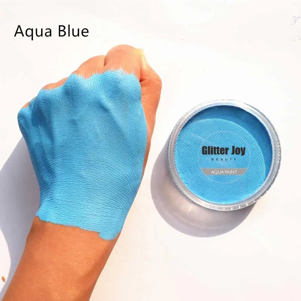 Aqua Blue 30 g/pièce à base d'eau pur Aqua bleu visage corps peinture Pigment maquillage dans Hallow