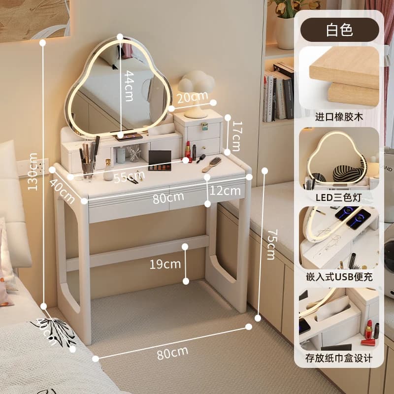 Coiffeuse pour filles mignonnes, style nordique, esthétique, pour chambre à coucher, pour dames, pet
