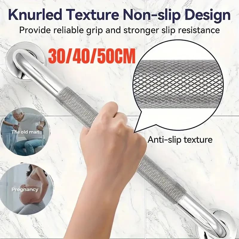 Barre d'appui de douche coordonnante, assistance de douche à main courante en acier inoxydable, barr