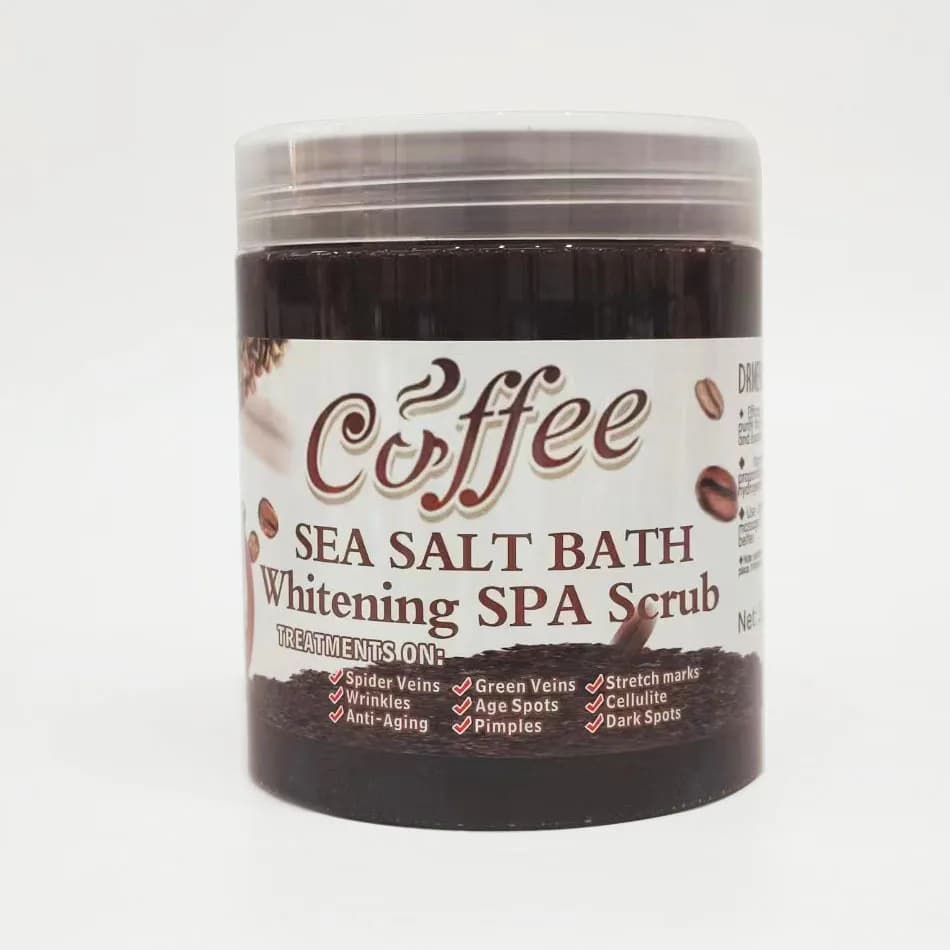 Sel de Bain Exfoliant et Blanchissant au Café 350g/680g – Gommage Corporel Nettoyant en Profondeur p