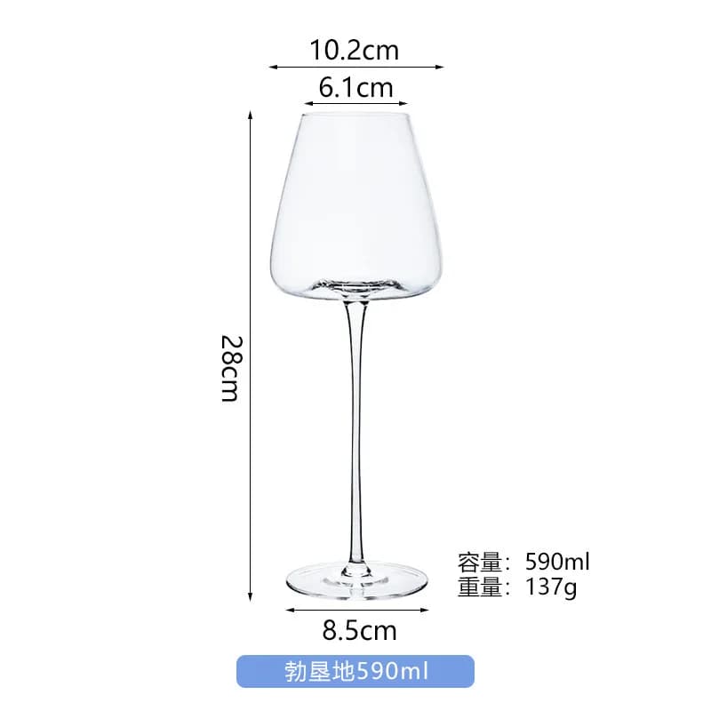 Grands verres à vin européens bordeaux clair verres à vin rouge verre de cristal de grande valeur ve