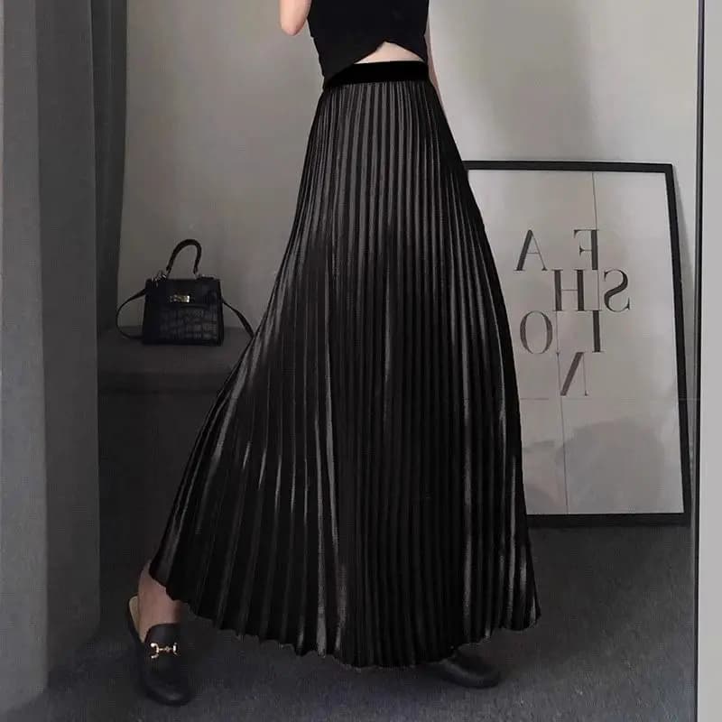 Jupe plissée taille haute en forme de poire pour femmes, grande taille, peut être portée, nouvelle j