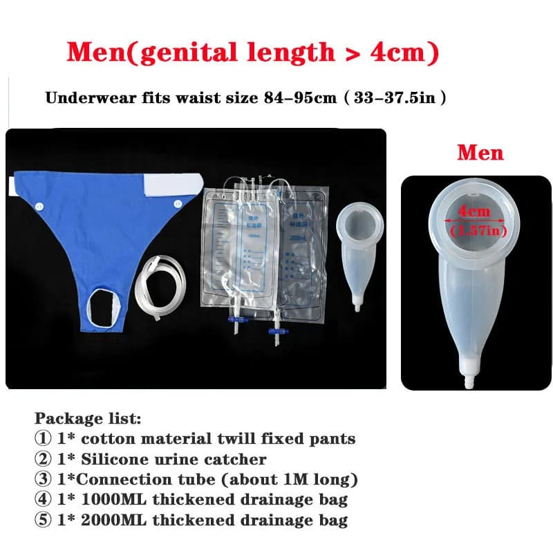 Sous-vêtements d'urine pour Incontinence, utilisation postée au lit, receveur d'urine amovible pour
