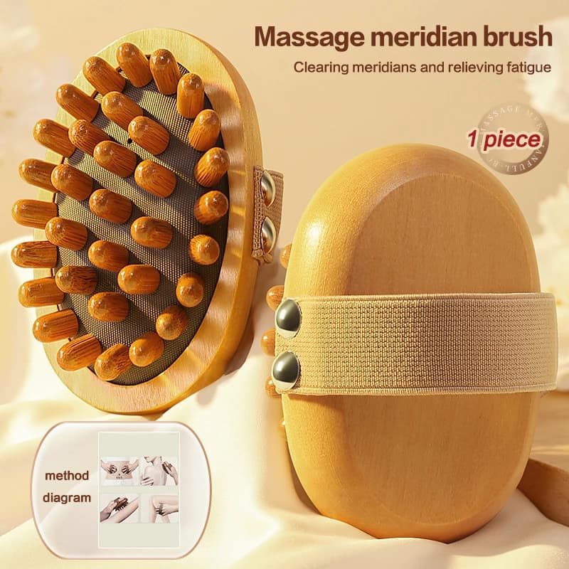 Coussin Anti-Cellulite pour le corps, brosse méridienne multifonctionnelle en bois, coussin d'air po
