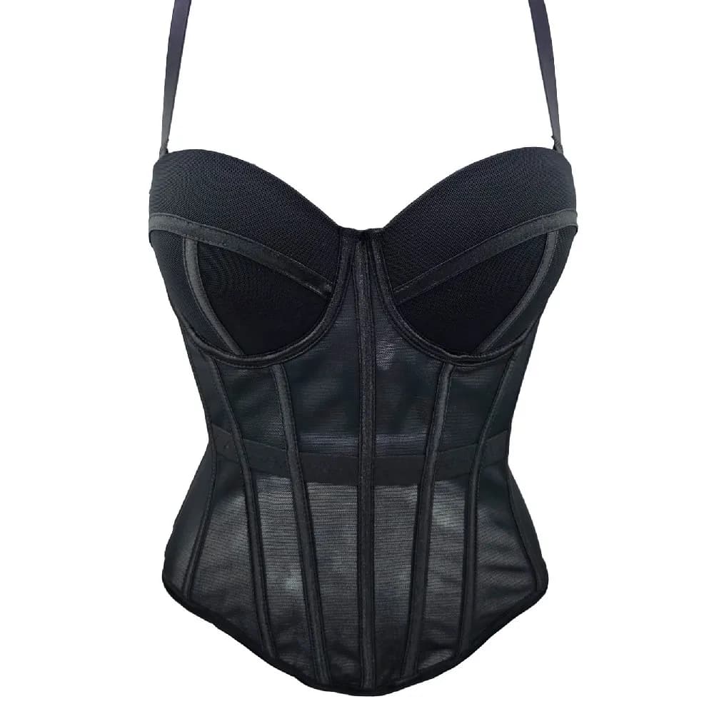 Bustier en maille transparente pour femmes, taille Sexy, élégant, façonnant, Corset pour filles, Sli