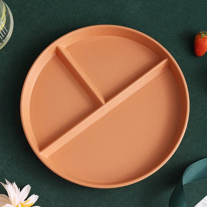 Assiette quePlate réutilisable pour adultes, plat rond et carré, contrôle des portions, régime alime