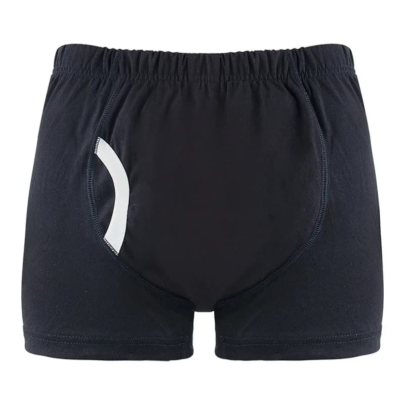 Culotte absorbante lavable pour homme, pour incontinence, sous-vêtement ouvert, réutilisable et resp