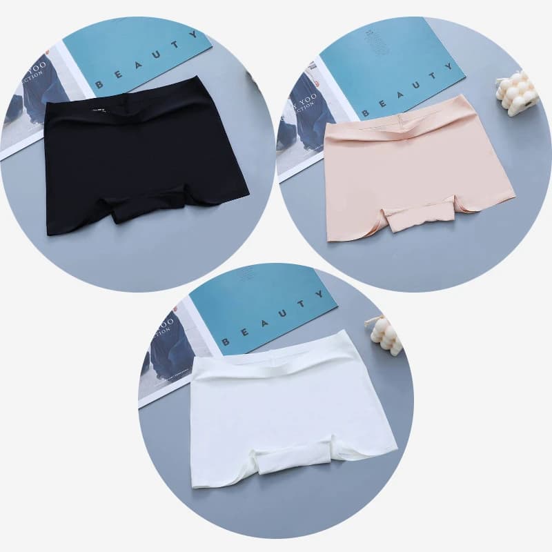BZEL 3 pièces culottes pour femmes boxeurs sans couture Lingerie respirante confortable Boyshort soi