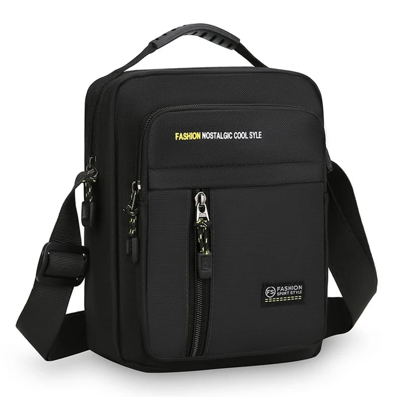 Sac à bandoulière simple pour hommes, sac de rangement de grande capacité, sacs à bandoulière multi-