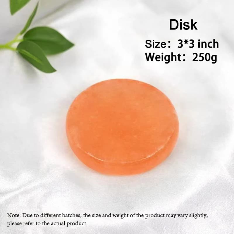 Pierres de massage au sel de bain rose de l'Himalaya, pierre de thérapie de massage disque de 3x3 po