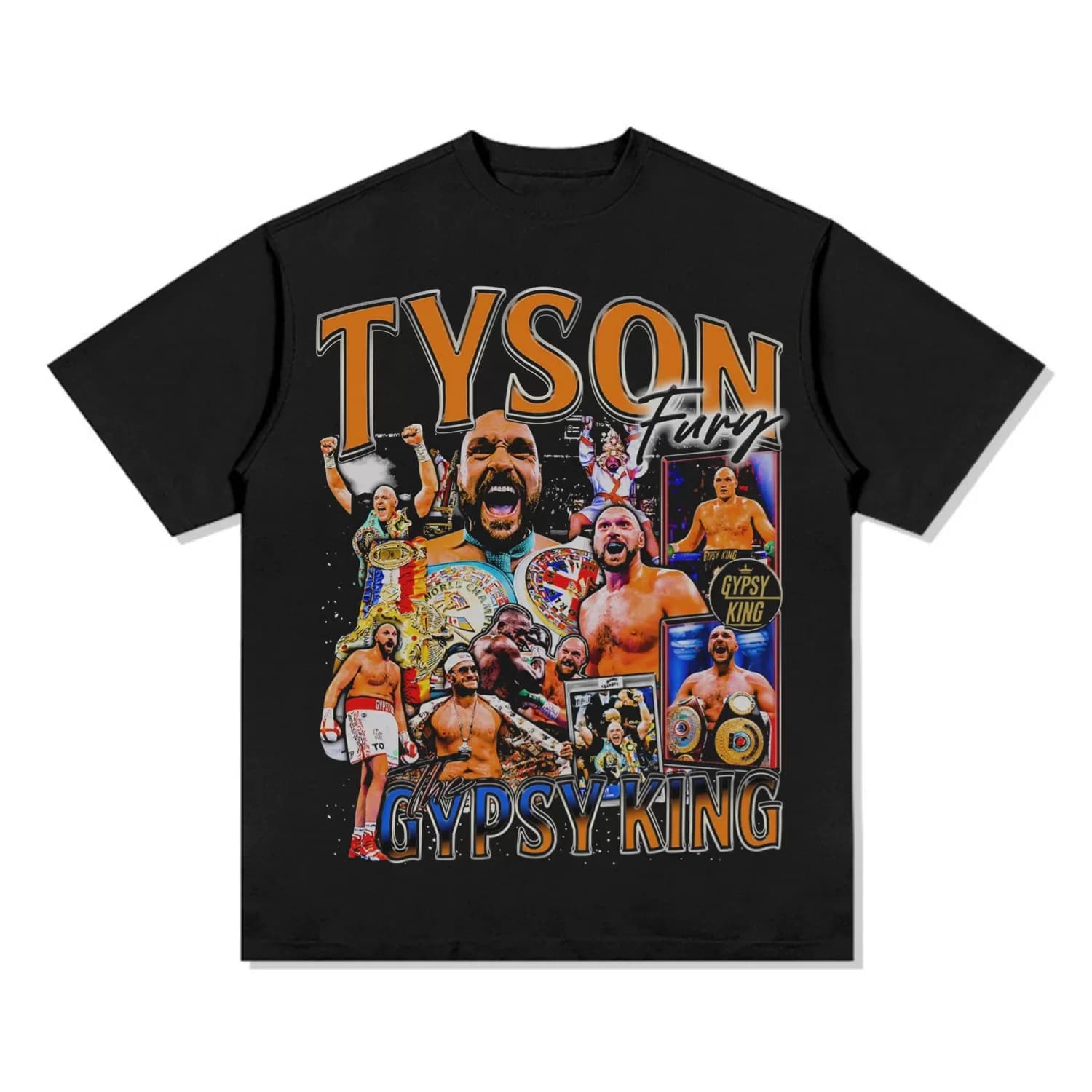 Tyson Fury le roi gitane T-Shirt surdimensionné boxe graphique coton T-Shirt lourd roi hommes femmes