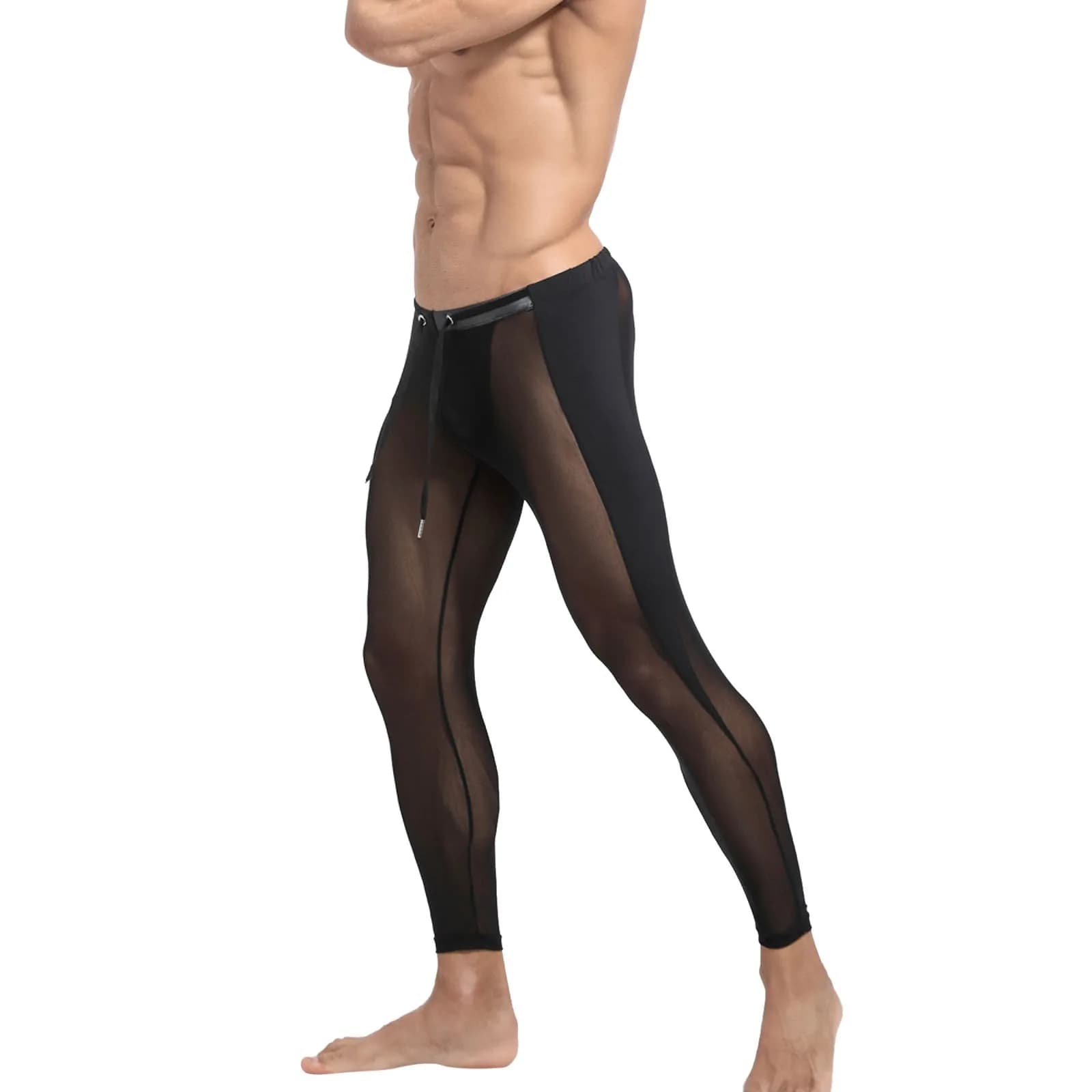 Pantalon de survêtement pour homme, vêtement de sport en maille respirante, Fitness, serrant, pantal