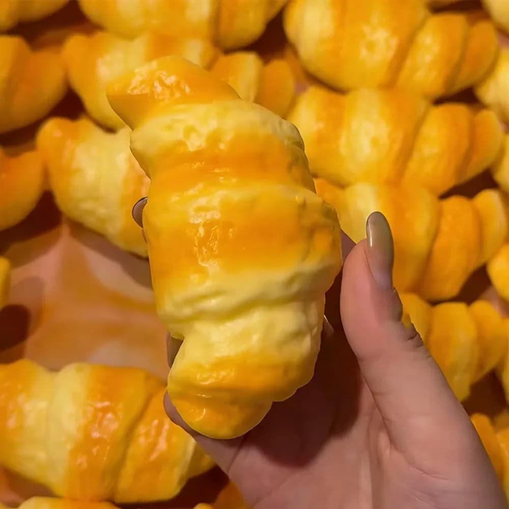 Balle sensorielle anti-stress pour adultes, en forme de croissant, à remontée lente, épaisse, collan