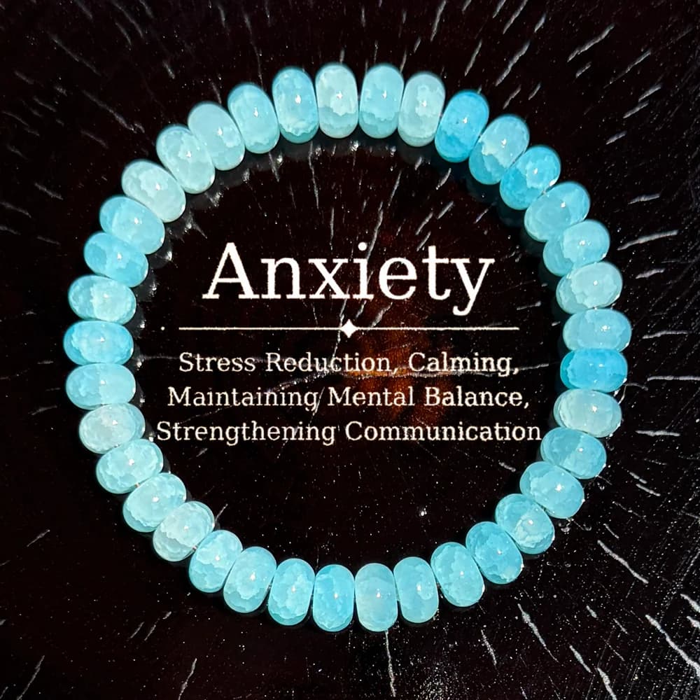Bracelet de perles en pierre naturelle d'anxiété, aide à la réduction du stress, au calme, à mainten