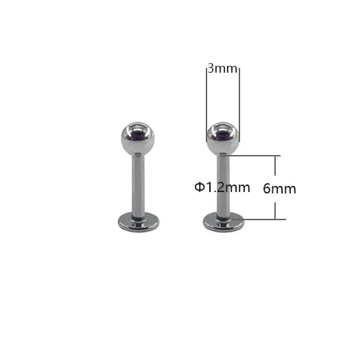 2PC Punk acier inoxydable pointe boule Labret lèvre Piercing diable goujons cône conque Helix Cartil