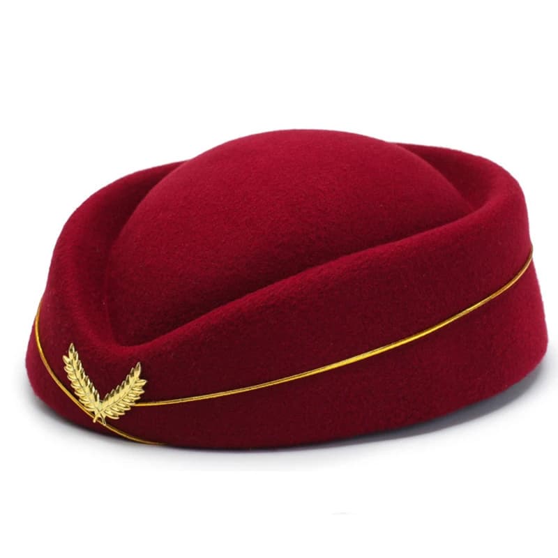 Chapeau d'hôtesse de l'air pour femmes, chapeau d'agent de bord, casquette d'hôtesse pour Costume Co