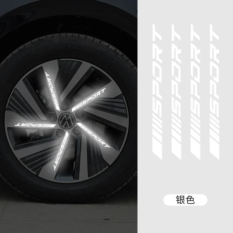 Autocollant de roue de coulée d'iode de nuit pour voitures, moto, roues, autocollants de sport, gadg
