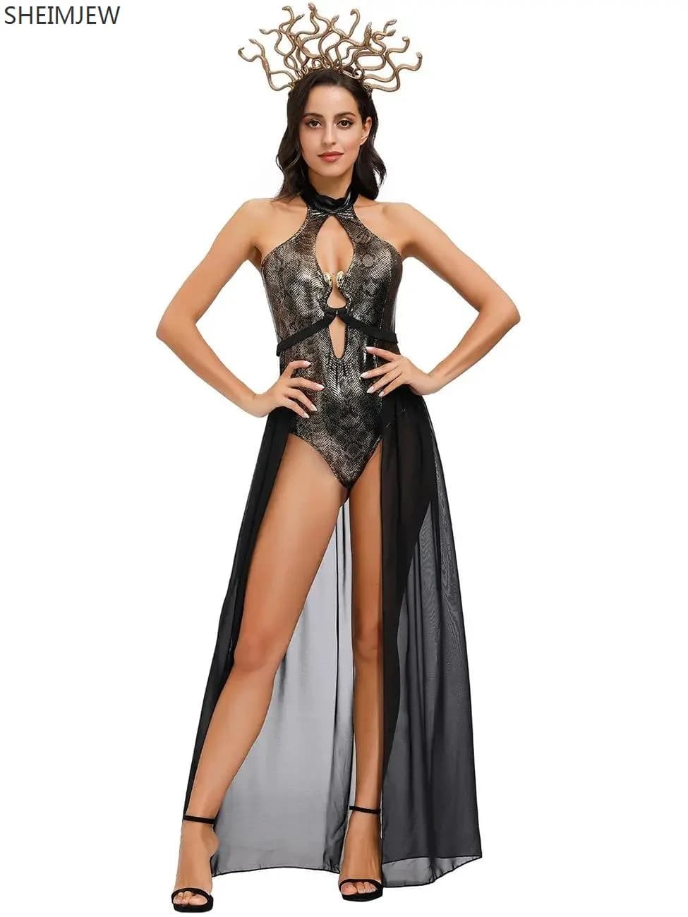 Costumes de cosplay sexy Cléopâtre Gorgone de l'Égypte ancienne, robe de déesse grecque antique pour