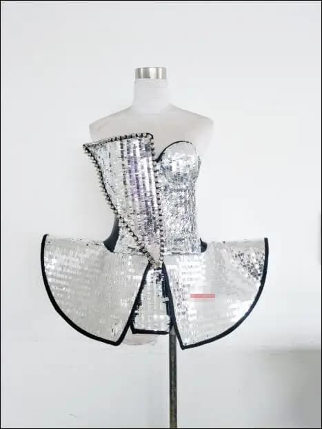 Costume Sexy pour femmes, Style gaga, brillant, discothèque, bar, DJ, DS Singer, jupes de soirée mod