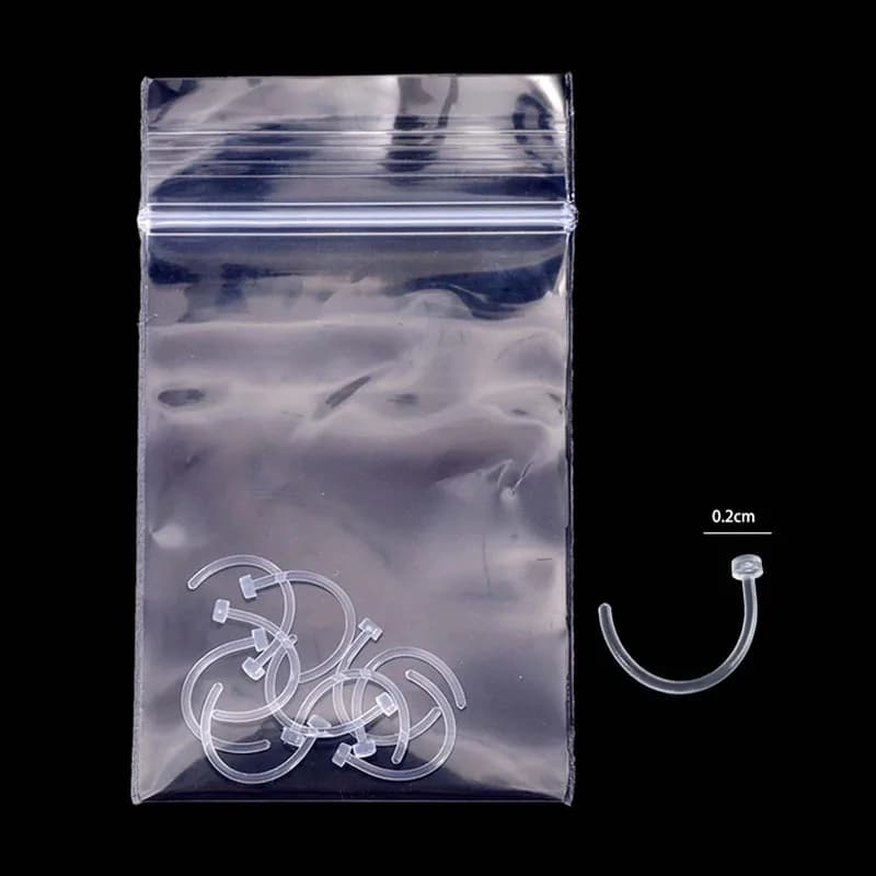 Piercing acrylique Transparent, retenue de bijoux, clous invisibles pour le nez et les lèvres, narin
