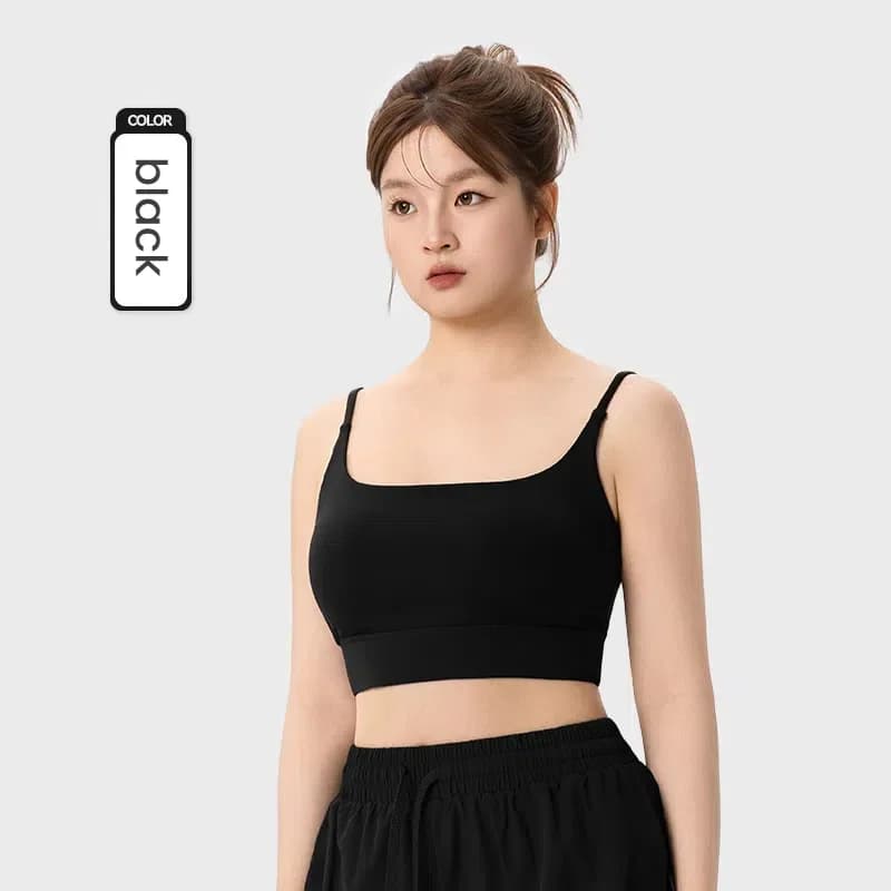Soutien-gorge de sport grande taille pour femmes, soutien-gorge de Yoga sans fil avec bonnets fixes,