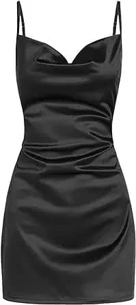 Mini robe smockée en satin pour femme, robe courte, col bénitier, dos nu, coupe basse, solide, docum