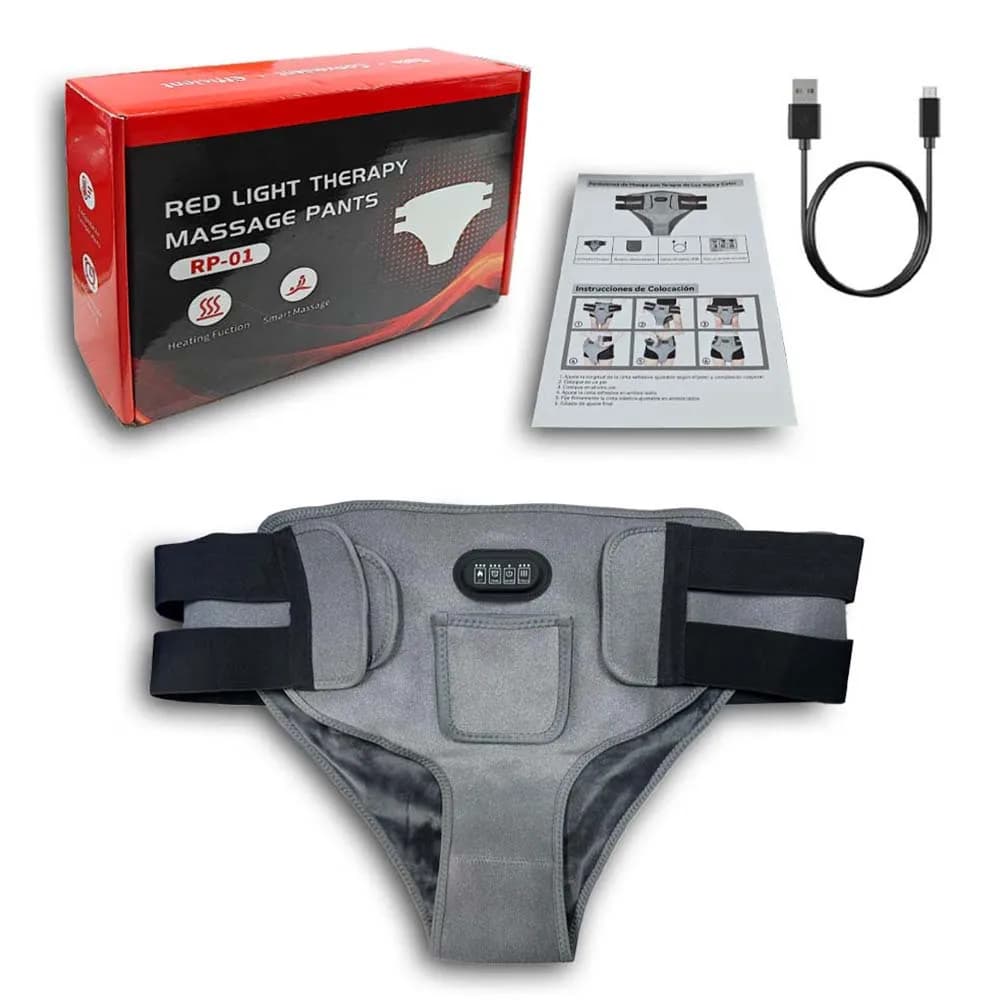 Sous-vêtements chauffants à lumière rouge, pantalon triangle chaud, 3 modes de chaleur, minuterie, e