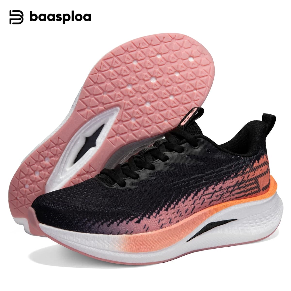 Baasploa femmes plaque de carbone chaussures de course en plein air professionnel amorti Jogging bas